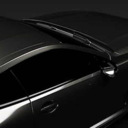 Profile of a premium black car