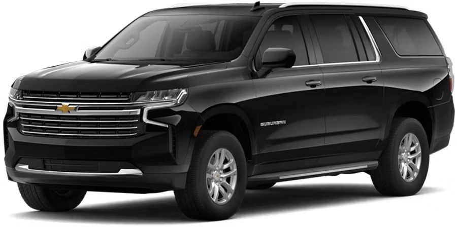 Black Chevrolet Suburban chauffeur SUV